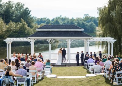 Outdoor wedding ceremony at Parker Run Vineyards